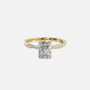  The Caroline Radiant Lab Diamond Ring 18k Yellow Gold 001