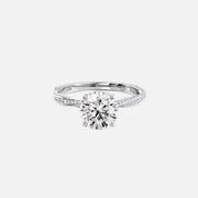  The Caroline Round Lab Diamond Ring 14k White Gold 001