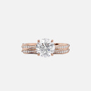  The Caroline Round Lab Diamond Ring 18k Rose Gold 003