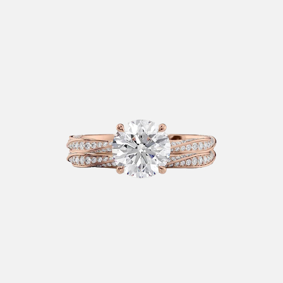  The Caroline Round Lab Diamond Ring 18k Rose Gold 003