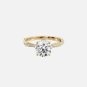  The Caroline Round Lab Diamond Ring 18k Yellow Gold 001