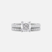  The Catherine Cushion Lab Diamond Ring 14k White Gold 003