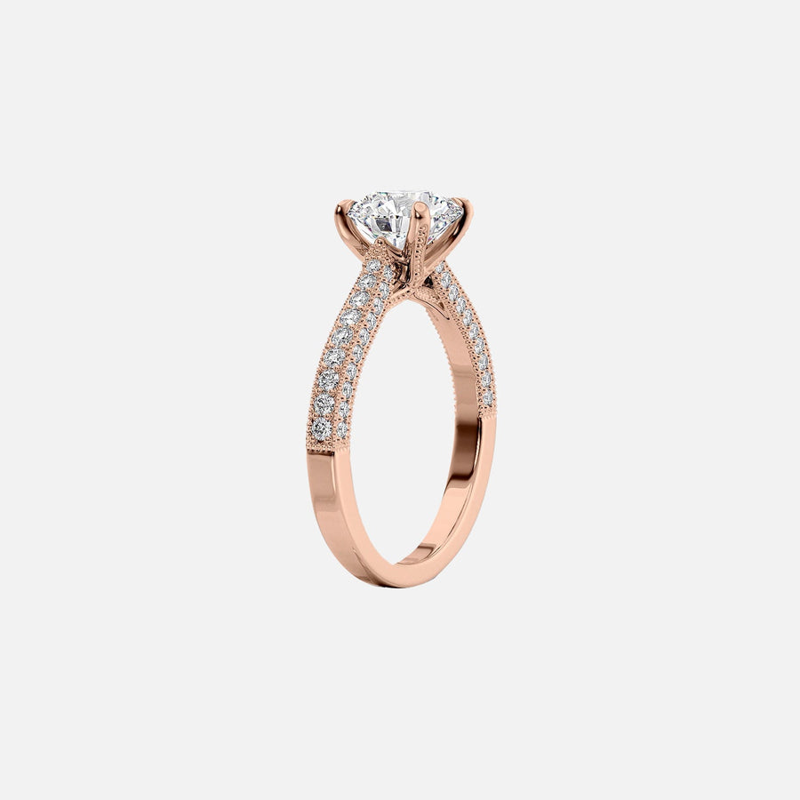  The Catherine Cushion Lab Diamond Ring 18k Rose Gold 002