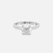  The Catherine Cushion Lab Diamond Ring 18k White Gold 001