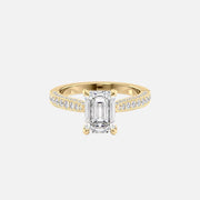  The Catherine Emerald Lab Diamond Ring 18k Yellow Gold 001