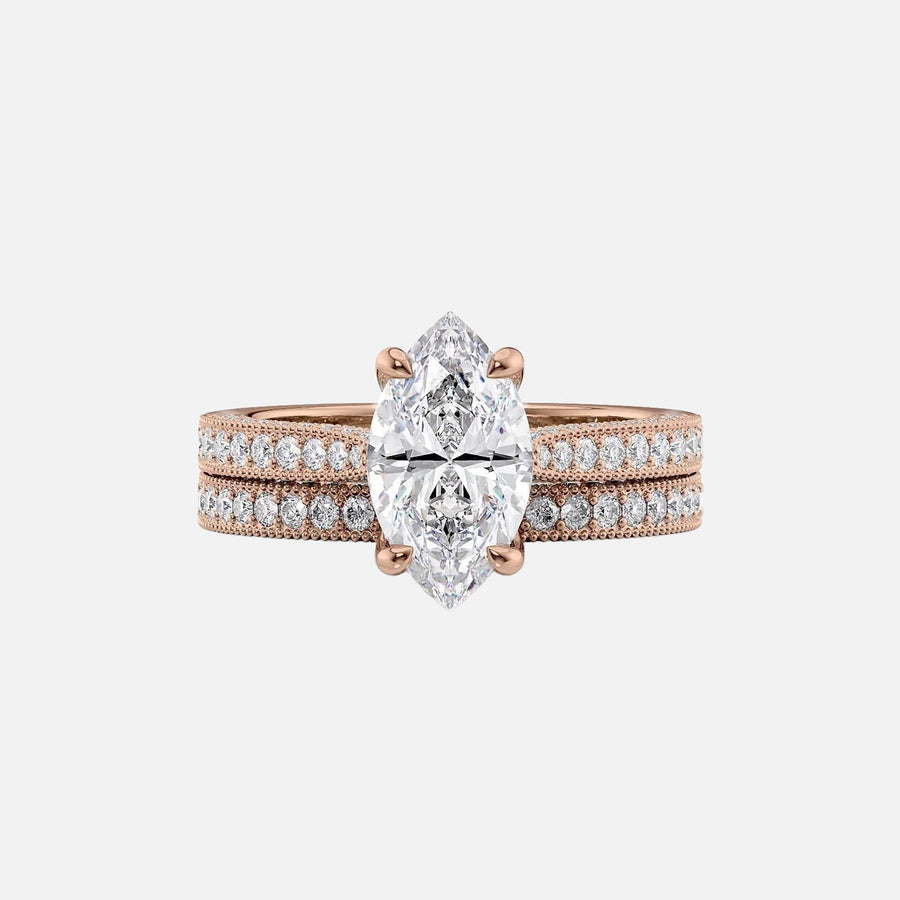  The Catherine Marquise Lab Diamond Ring 14k Rose Gold 003