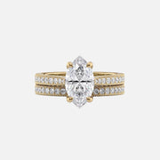  The Catherine Marquise Lab Diamond Ring 14k Yellow Gold 003