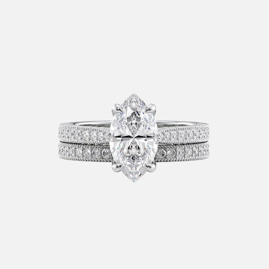  The Catherine Marquise Lab Diamond Ring 18k White Gold 003