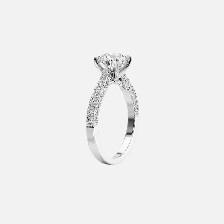  The Catherine Oval Lab Diamond Ring 14k White Gold 002