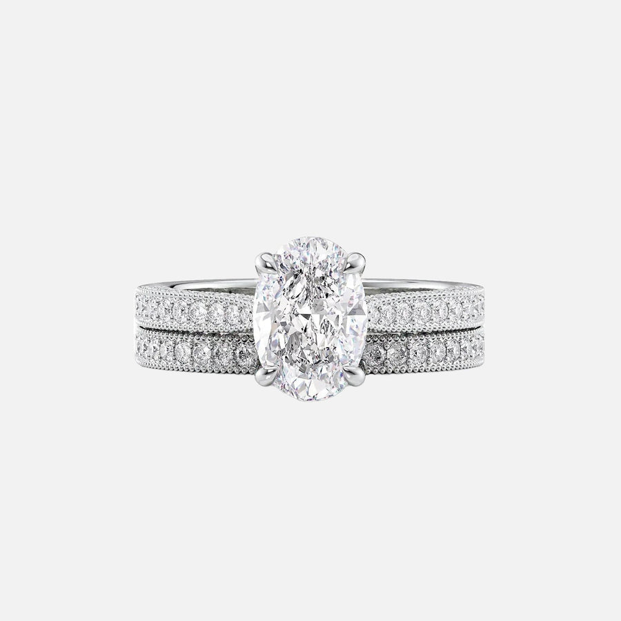  The Catherine Oval Lab Diamond Ring 18k White Gold 003