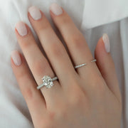  The Catherine Oval Lab Diamond Ring 18k White Gold 004