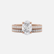  The Catherine Oval Moissanite Ring 18k Rose Gold 003