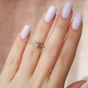  The Catherine Oval Moissanite Ring 18k Rose Gold 004