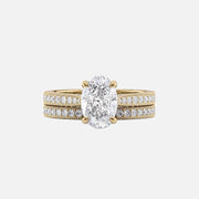  The Catherine Oval Moissanite Ring 18k Yellow Gold 003