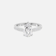 The Catherine Pear Lab Diamond Ring 14k White Gold 001