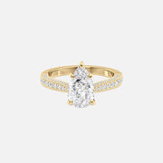 The Catherine Pear Lab Diamond Ring 14k Yellow Gold 001