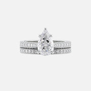  The Catherine Pear Lab Diamond Ring 18k White Gold 003
