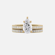  The Catherine Pear Lab Diamond Ring 18k Yellow Gold 003