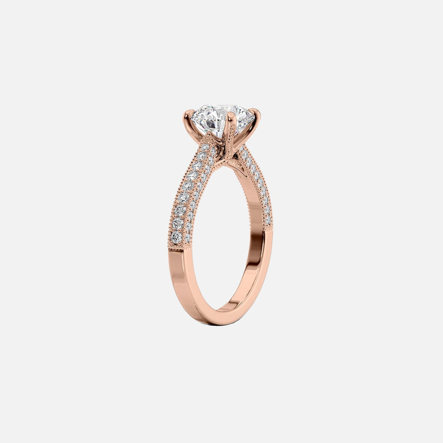  The Catherine Pear Moissanite Ring 18k Rose Gold 002