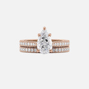  The Catherine Pear Moissanite Ring 18k Rose Gold 003