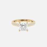  The Catherine Princess Lab Diamond Ring 18k Yellow Gold 001