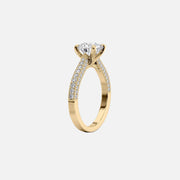  The Catherine Princess Lab Diamond Ring 18k Yellow Gold 002