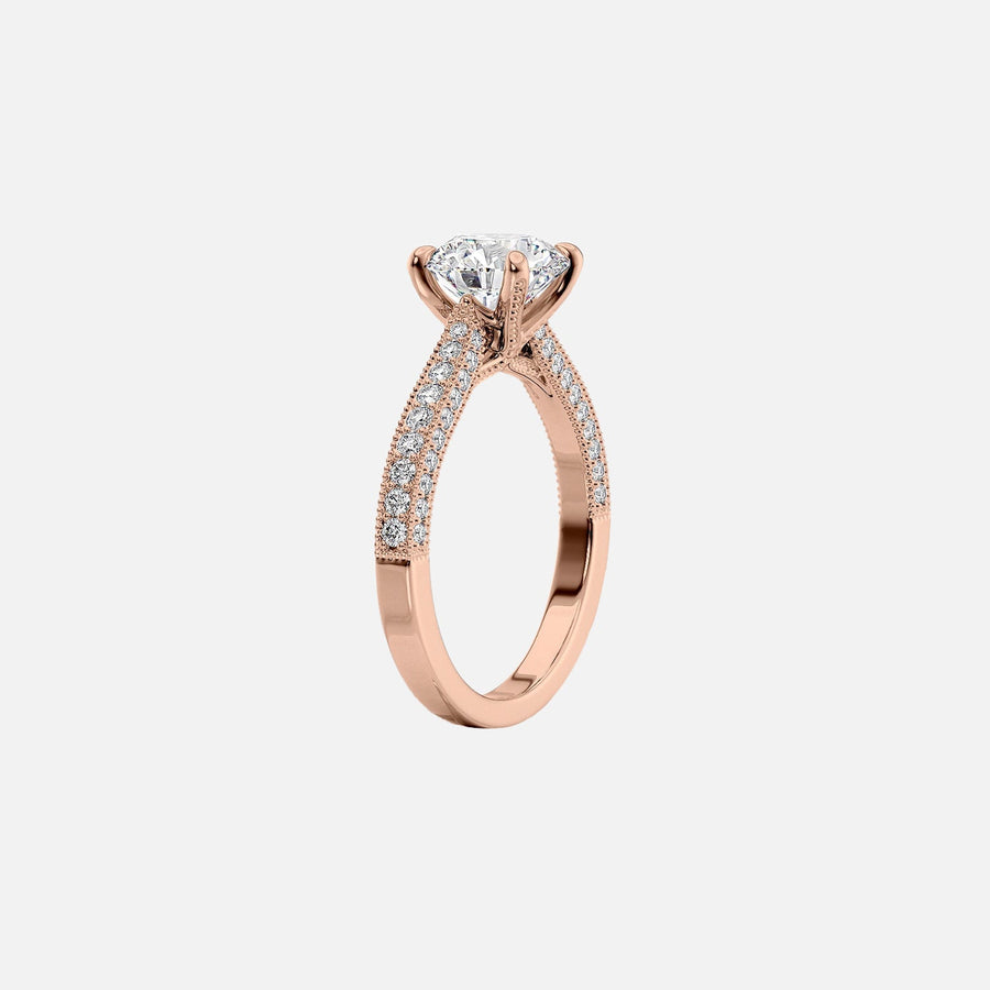 The Catherine Princess Moissanite Ring 14k Rose Gold 002
