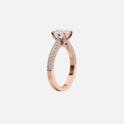  The Catherine Princess Moissanite Ring 18k Rose Gold 002