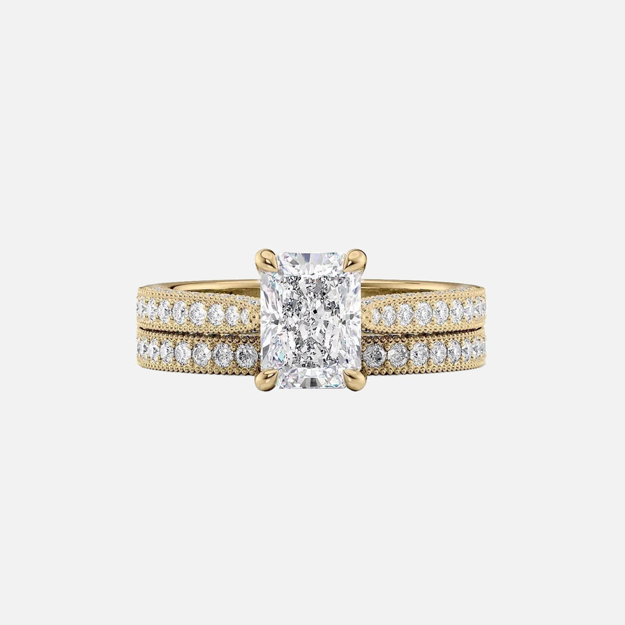  The Catherine Radiant Lab Diamond Ring 14k Yellow Gold 003