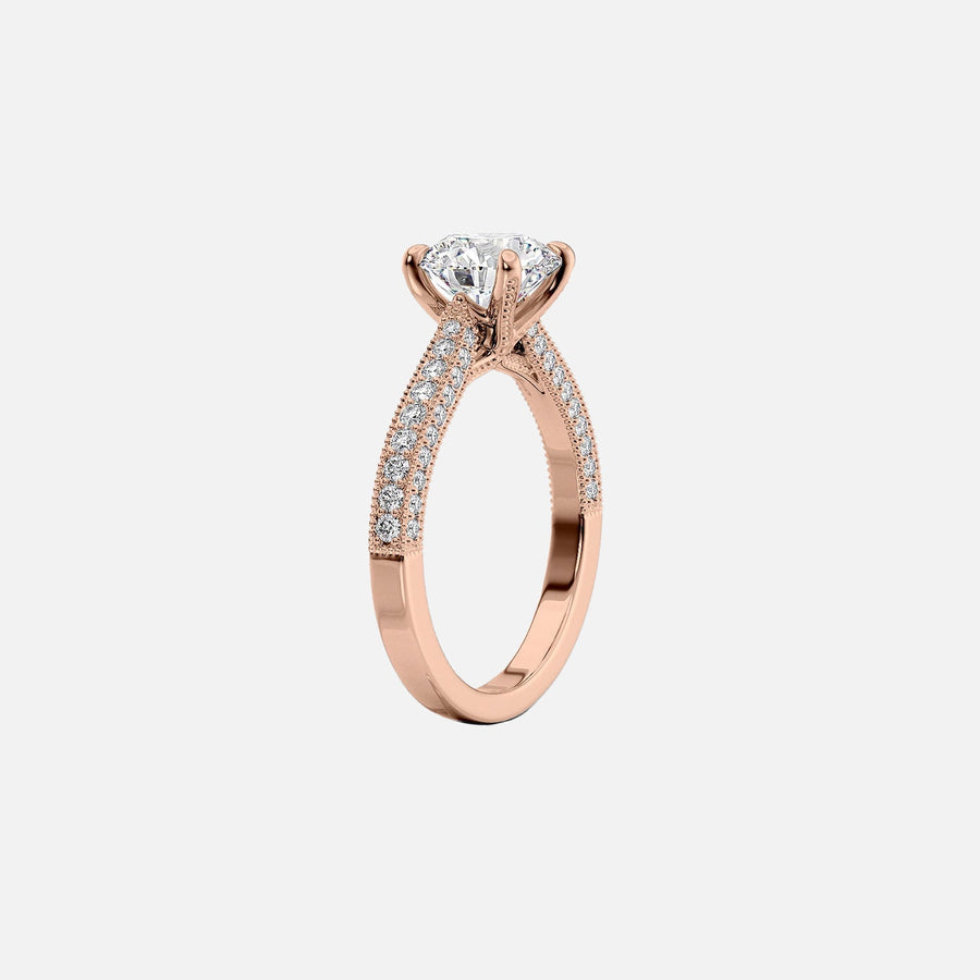  The Catherine Radiant Lab Diamond Ring 18k Rose Gold 002