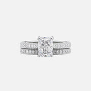  The Catherine Radiant Lab Diamond Ring 18k White Gold 003