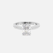  The Catherine Radiant Moissanite Ring 14k White Gold 001