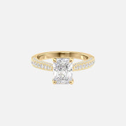  The Catherine Radiant Moissanite Ring 18k Yellow Gold 001