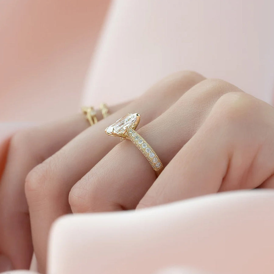  The Catherine Radiant Moissanite Ring 18k Yellow Gold 006 Final