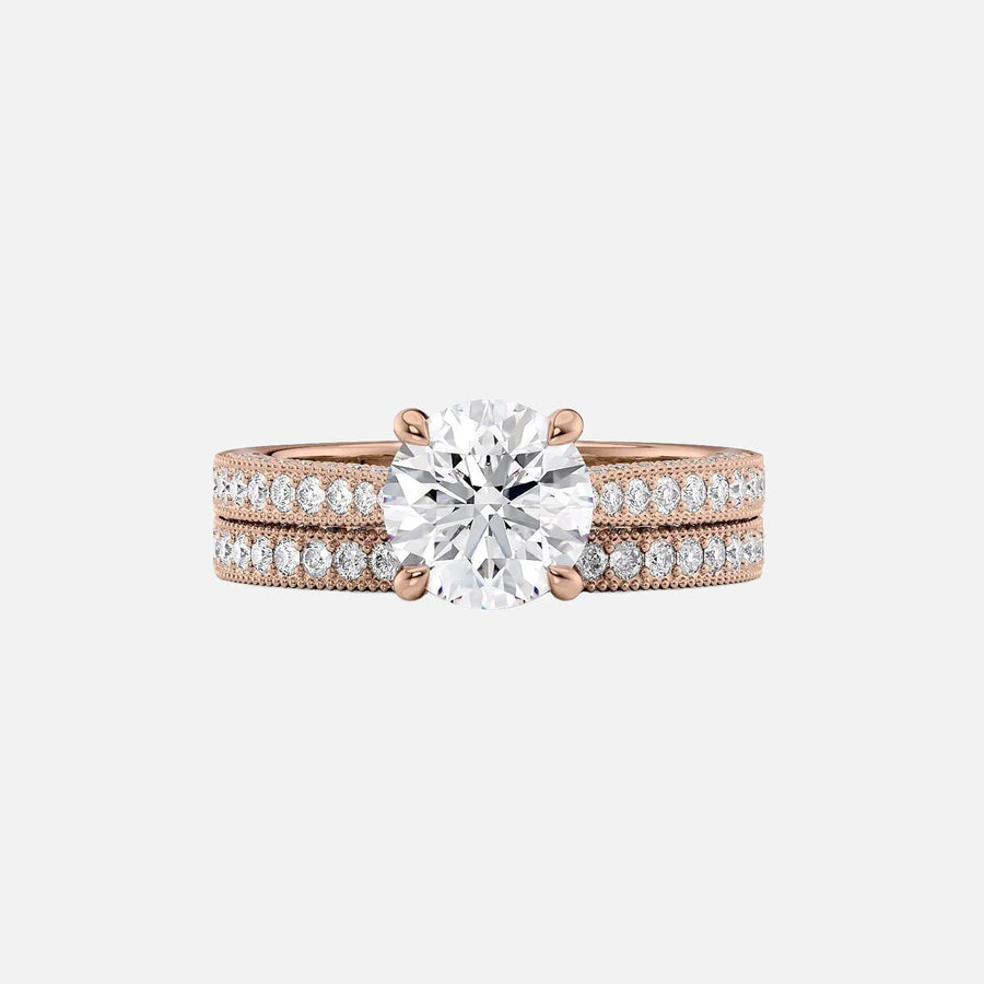  The Catherine Round Lab Diamond Ring 18k Rose Gold 003