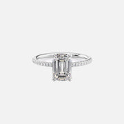 The Cecelia Emerald Pave Moissanite Ring - KNT - Engagement Rings, Wedding Bands & Fine Jewelry