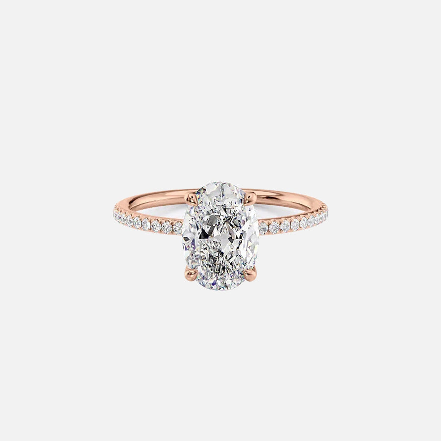 The Cecelia Oval Pave Moissanite Ring - KNT - Engagement Rings, Wedding Bands & Fine Jewelry