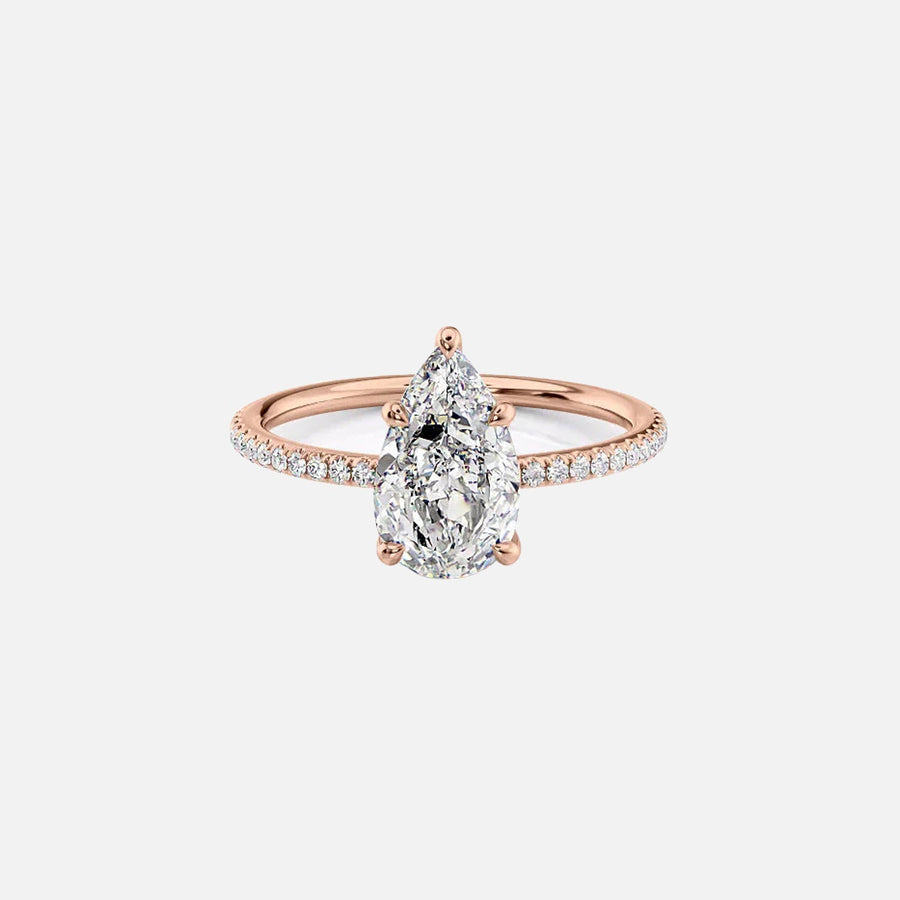 The Cecelia Pear Pave Moissanite Ring - KNT - Engagement Rings, Wedding Bands & Fine Jewelry