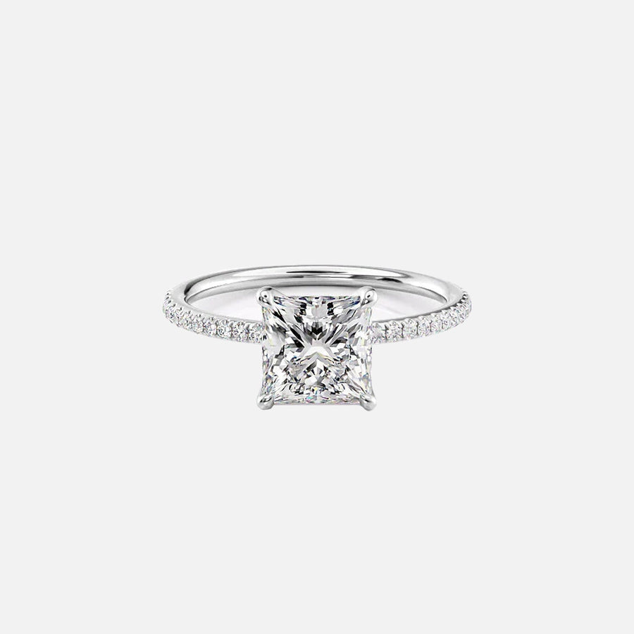 The Cecelia Princess Pave Moissanite Ring - KNT - Engagement Rings, Wedding Bands & Fine Jewelry