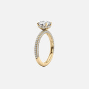  The Celine Emerald Lab Diamond Ring 14k Yellow Gold 002