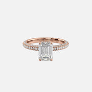  The Celine Emerald Lab Diamond Ring 18k Rose Gold 001