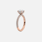  The Celine Emerald Lab Diamond Ring 18k Rose Gold 002