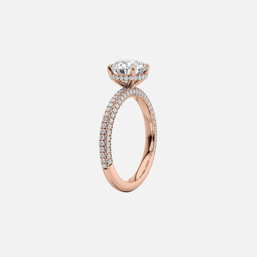  The Celine Emerald Lab Diamond Ring 18k Rose Gold 002