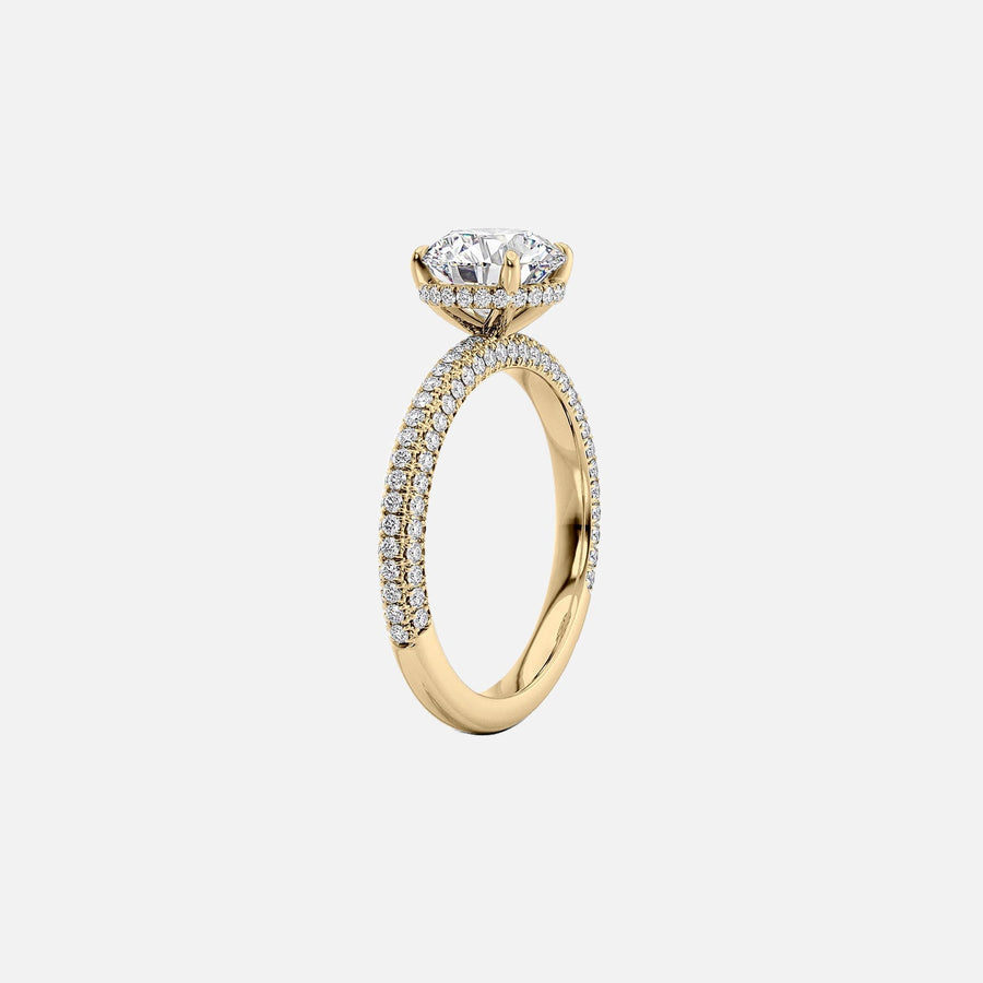  The Celine Emerald Lab Diamond Ring 18k Yellow Gold 002
