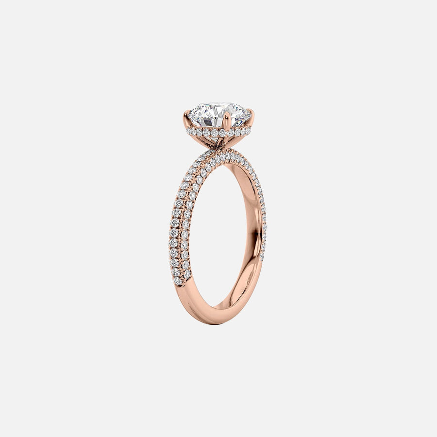  The Celine Pear Lab Diamond Ring 14k Rose Gold 002