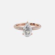  The Celine Pear Lab Diamond Ring 18k Rose Gold 001