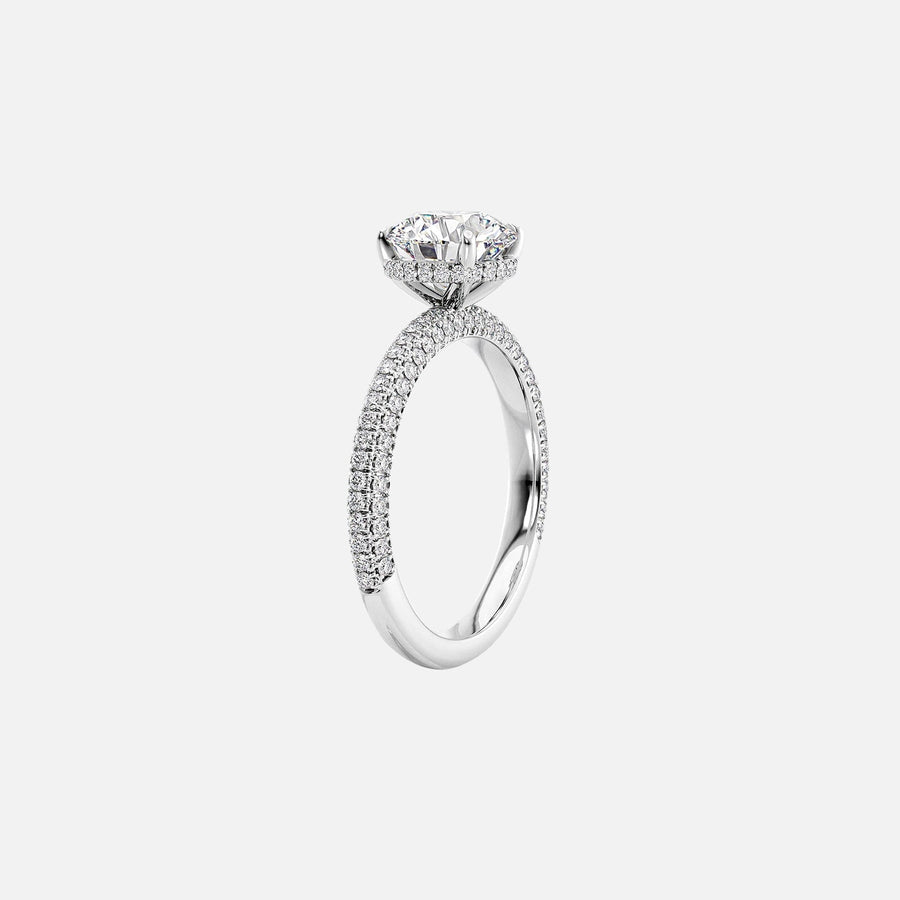  The Celine Pear Lab Diamond Ring 18k White Gold 002