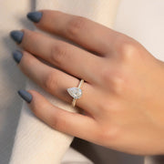  The Celine Pear Moissanite Ring 14k Yellow Gold 003