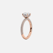  The Celine Princess Lab Diamond Ring 14k Rose Gold 002