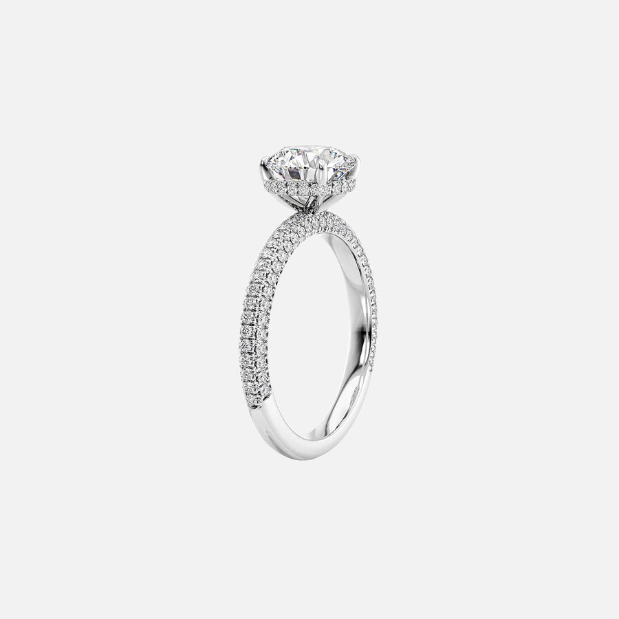  The Celine Princess Lab Diamond Ring 14k White Gold 002
